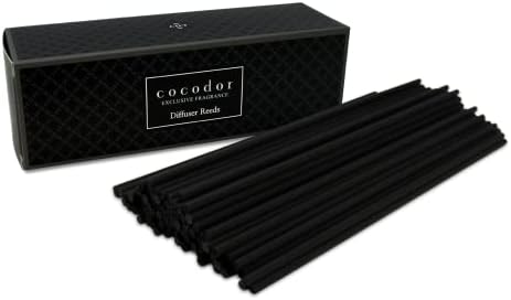 Cocod'or COCODOR Diffuser Black Fiber Reed Sticks(100pcs, 8" x 4mm) / Diffuser Oil Refill, Home Fragrance, Reed Diffuser Set, Sticks for Reed Diffusers, Office Décor, Decoration