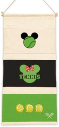 3-Pocket Hanging Wall Organizer, Tennis Theme Over Door Storage