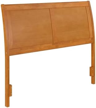 AFI, Portland Full Sleigh Solid Wood Panel Headboard, Light Toffee