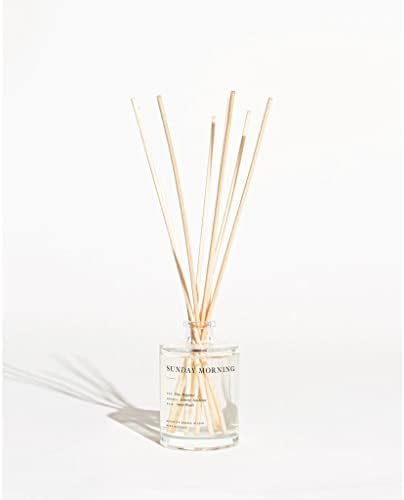Brooklyn Candle Studio Sunday Morning Reed Diffuser, Pear & Amber, 3.7oz