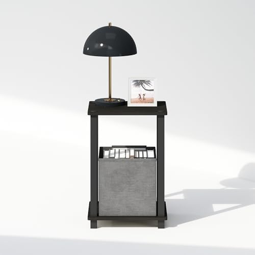 Furinno Simplistic Toolless 2-Tier Compact Night Stand, Espresso