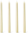 Everymoment Ivory Taper Candles - 4 Pack 10 Inch Candlesticks - Dripless & Smokeless Tapered Candle 8 Hours Unscented Cream Candle Sticks - Perfect for Wedding Holiday Dinner Party Home Decor