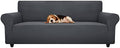 ZNSAYOTX Stretch Oversized Couch Cover Universal Sofa Covers for Living Room Dogs Pet Furniture Protector Spandex Extra Large Sofa Slipcovers with Anti Slip Foam Sticks (Dark Grey, XL Sofa)