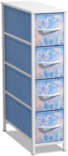 Sorbus 4-Drawer Narrow Dresser for Bedroom (Pastel Tie-dye)