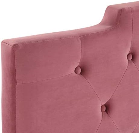 Modway MOD-6186-DUS Juliet Tufted King/California King Performance Velvet Headboard, Dusty Rose