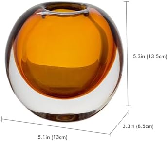 Amber Glass Vase, DIY Empty Reed Diffuser Bottle for Essential Oils, 200mL, Aromatherapy, Modern Home Decor, AV1533