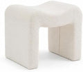 "M" Shaped Vanity Chair Foot Stool Teddy Velvet Ottoman Footrest Sofa Bench
