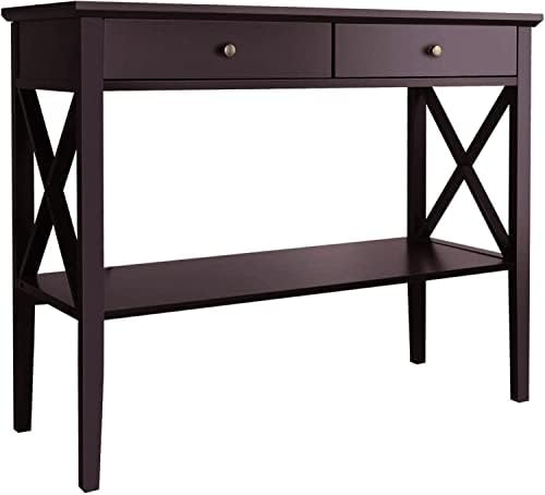 ChooChoo 39" Entryway Table with Drawers and Storage Shelf