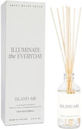 Sweet Water Decor Island Air Reed Diffuser Set | Tropical Fruits, Citrus, Sugar, Exotic Mountain Greens | Long Lasting | Summer Diffuser Oil