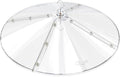 iBorn Baffles for Bird Feeders, 19.6” Oversized Bird Feeder Cover for Rain Guard, Birds Feeders Squirrel Guard, Full Protection for Outdoors, Polycarbonate(PC), Pack of 1, Transparent