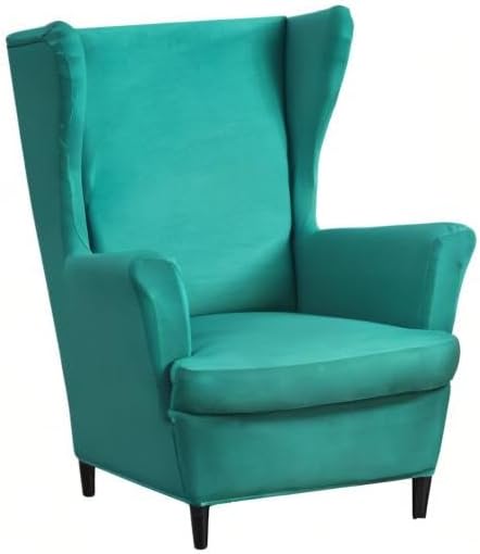 HZDHCLH Wingback Chair Slipcovers 2 Piece,Stretch Spandex Wing Chair Covers for Living Room Armchair,Washalbe Sofa Slipovers