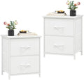 Somdot Nightstand Set of 2 with 2 Drawers, Small Night Stands for Bedroom