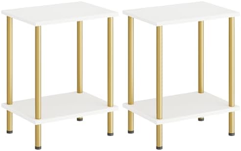 HOOBRO End Tables Set of 2, Small Side Tables, Nightstands for Small Spaces