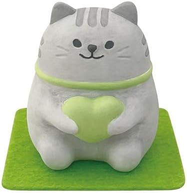 Stone Diffuser Cute Lucky Cat Passive Diffuser for Essential Oil, Non-Electric (Green)