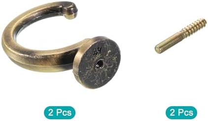 uxcell 2Pcs Curtain Holdback, Aluminum Alloy Wall Mounted Curtain Holders Drapery Tieback Hooks for Living Room Bedroom Office (Bronze)