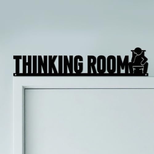 CUTHOLLOW Thinking Room Door Topper Sign Metal Wall Art Decor