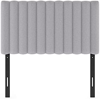 Furinno Roanne Upholstered Tufted Headboard, Glacier, Twin