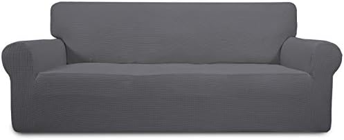 Easy-Going Stretch Couch Covers for Sofa Washable Large Gray