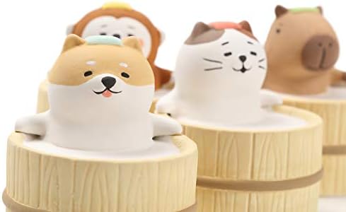 Aroma Ceramic Stone Diffuser [Japan Import] Aromatherapy Essential Oil Diffuser, Non Electric, Passive, Unique, Cute, Animal, Design for Women, Men, and Gifts (Bathing Capybara)