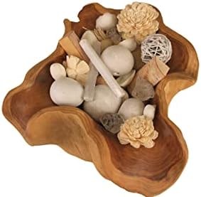 ANDALUCA 20 oz Botanical Crystal Potpourri Bag & Fragrance Vial Included Selenite Crystals, Scented (White Selenite Sandalwood)