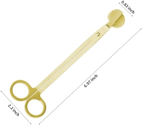 CHEFBEE Gold Stainless Steel Candle Wick Trimmer
