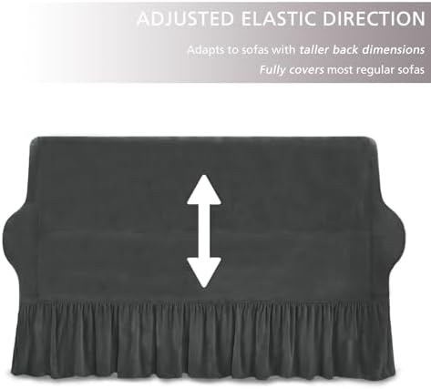 NICEEC Love Seat Couch Covers Loveseat Covers Universal Cover with Skirt