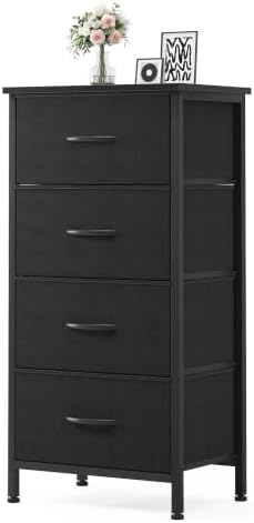 Sweetcrispy 4 Drawer Dresser, Tall Storage Cabinet for Bedroom and Closet