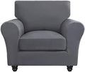 SearchI Stretch Sofa Cover Couch Covers, 2 Piece Armchair Slipcover with Separate Chair Cushion Cover, Washable Furniture Protector for Living Room(Armchair, Grey)