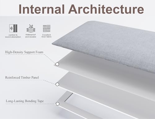 Peel and Stick Upholstered Headboard King Size, 12 Panels
