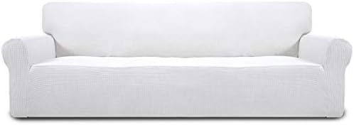 Easy-Going Stretch 4 Seater Oversized Sofa Couch Cover Snow White