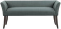 Madison Park Accent Bench, Upholstered with Nailhead Trim, & Padded Seat Entryway Bench Small, End of Bed Bench with Back, 49.5" W x 19.25" D x 23" H, Slate Blue