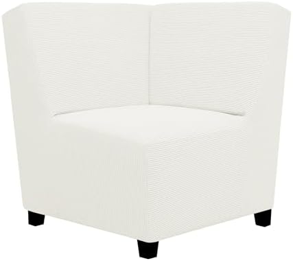Easy-Going Stretch Soft Sectional Corner Sofa Couch Slipcover Cream