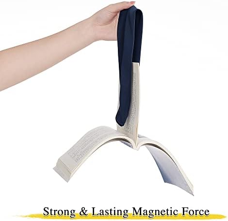 NICETOWN Strong Magnetic Curtain Tiebacks-Curtain Tiebacks for Wall No Screws Perfect of Curtains (Navy Blue, 18.5 X 4 Inches, Set of 4)