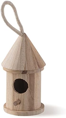 Make Market 5" Wooden Hut Birdhouse - Unfinished Birdhouse Made of 100% Wood, Outdoor Nesting Boxes - Bulk 12 Pack