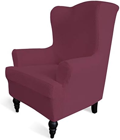 Easy-Going Stretch Wingback Chair Sofa Slipcover ASH Rose