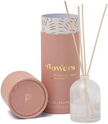Paddywax Petite Reed Diffuser Set, Flowers, White, 1.5 oz