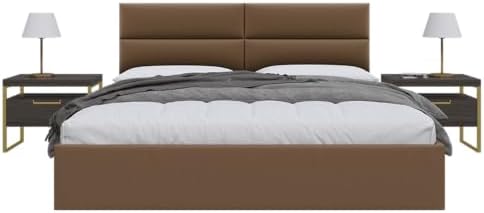 Vänt Wall Mounted Headboard Panels, King/Twin, Vintage Leather Cognac