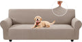 XINEAGE Stretch 4 Seater Slipcover, Non-Slip Pet Couch Cover,Khaki