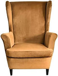 NILUOH Stretch Velvet Wingback Chair Slipcovers 2-Piece