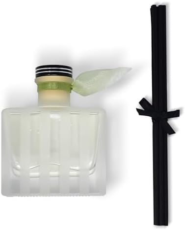 Reed Diffuser Set, English Pear & Bergamot Scented Oil Diffuser with Sticks, Home Fragrance Accessories for Bathroom Shelf Decor, Aroma Diffusers for Home or Office Desk, USA Made