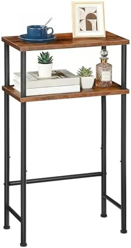 HOOBRO Narrow Console Table for Small Space, 15.7" Entryway Table 2-Tier