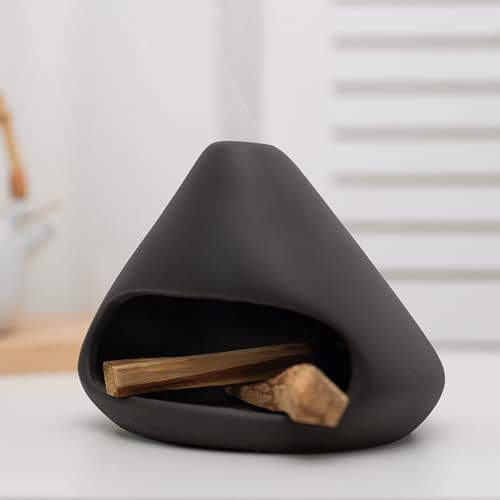MOUGIGI Zongzi Shaped Clay Smudge Bowl,Palo Santo&Sage Cone Incense Burner