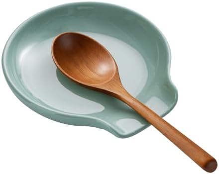 LarqeeWare Ceramic Spoon Rest for Stove Top, Modern Kitchen Counter Holder