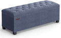 SONGMICS Storage Ottoman Bench, Foot Rest with Legs, Load up to 661.4 lb
