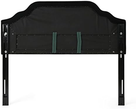 Christopher Knight Home Silas Velvet Headboard, Queen / Full, Black / Black