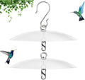 8" Bird Feeder Rain Guard, Hummingbird Feeder Shade Dome Cover, Hanging Baffle for Bird Feeder Pole,Smart Birds Feeder's Umbrella(Translucent), 2 Pack