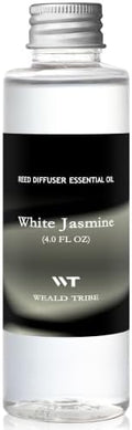 WEALD TRIBE White Jasmine Scent Reed Diffuser Oil Refill with 6 Sticks