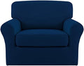 Easy-Going 2 Pieces Stretch Sofa Slipcover for Armchair Washable