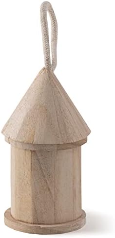 Make Market 5" Wooden Hut Birdhouse - Unfinished Birdhouse Made of 100% Wood, Outdoor Nesting Boxes - Bulk 12 Pack