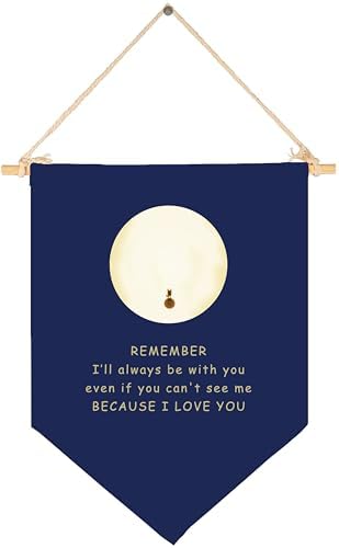 Blue Lnspired Canvas Flag Wall Art,Poster for Kids Room,Blue Nursery Decor for Baby Boy or Girl,Hanging Banner Wall Decor for Bedroom Playroom Reading Nook Home School